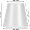6 szt. Abażur klosz materiałowy E14 biały satyna [23030000757]